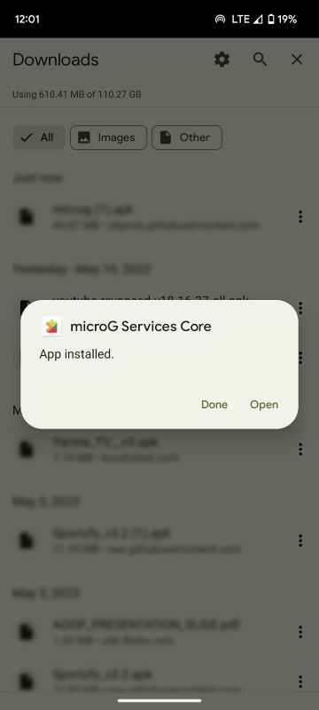 Install MicroG